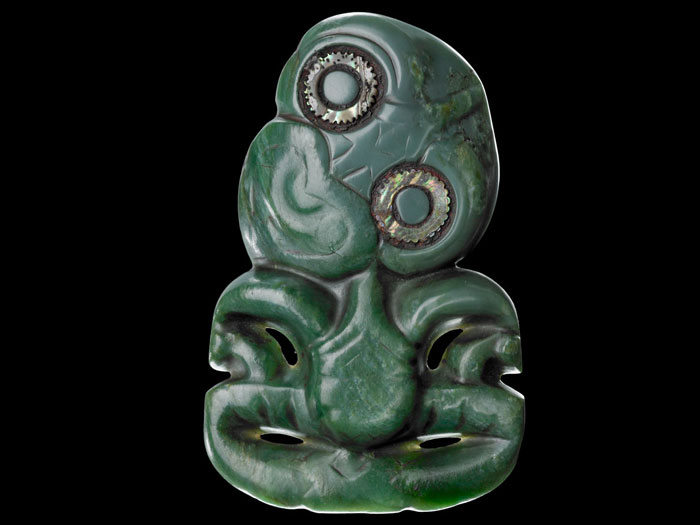 Jade pendant in a human form