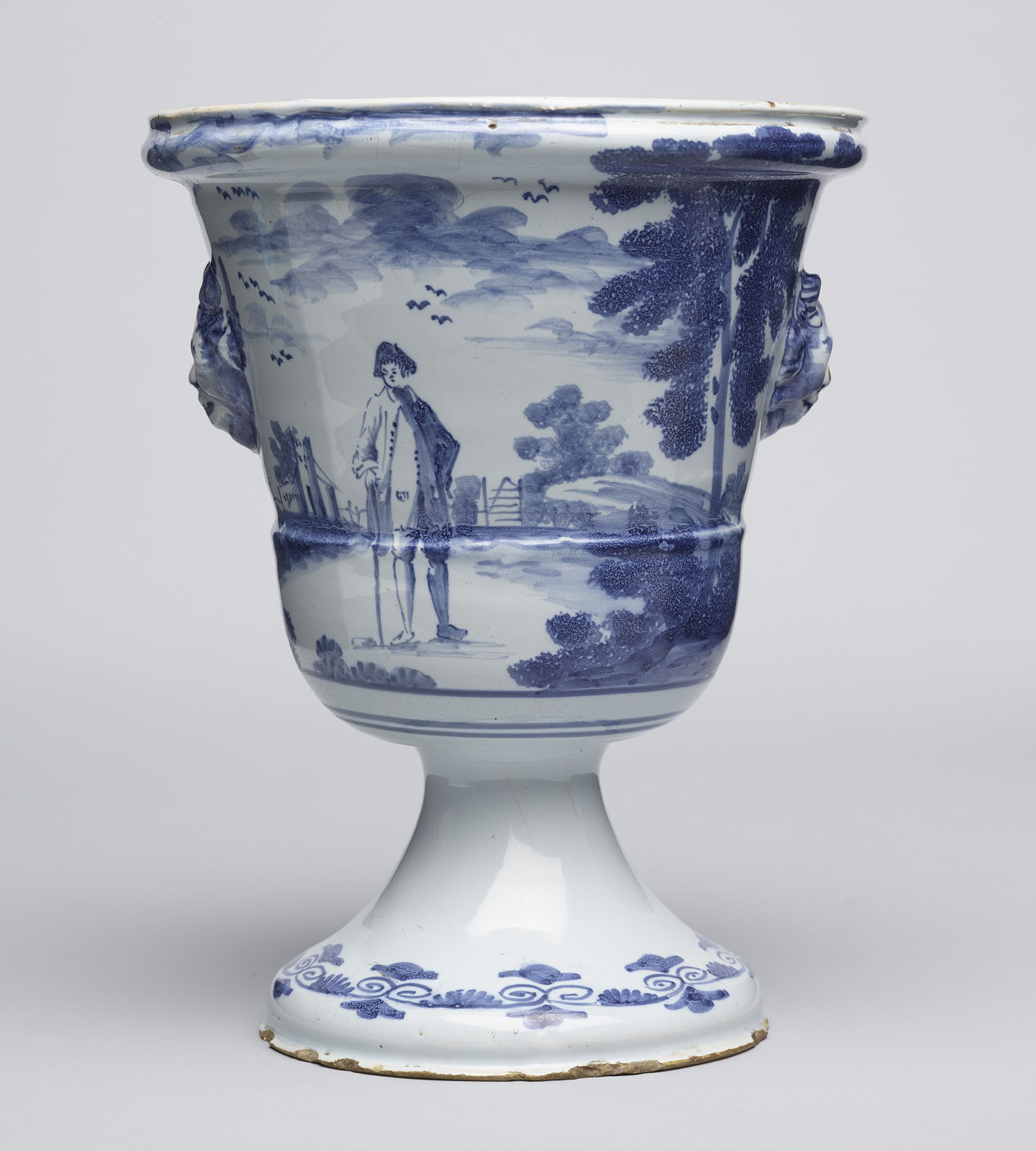 Blue and white vase