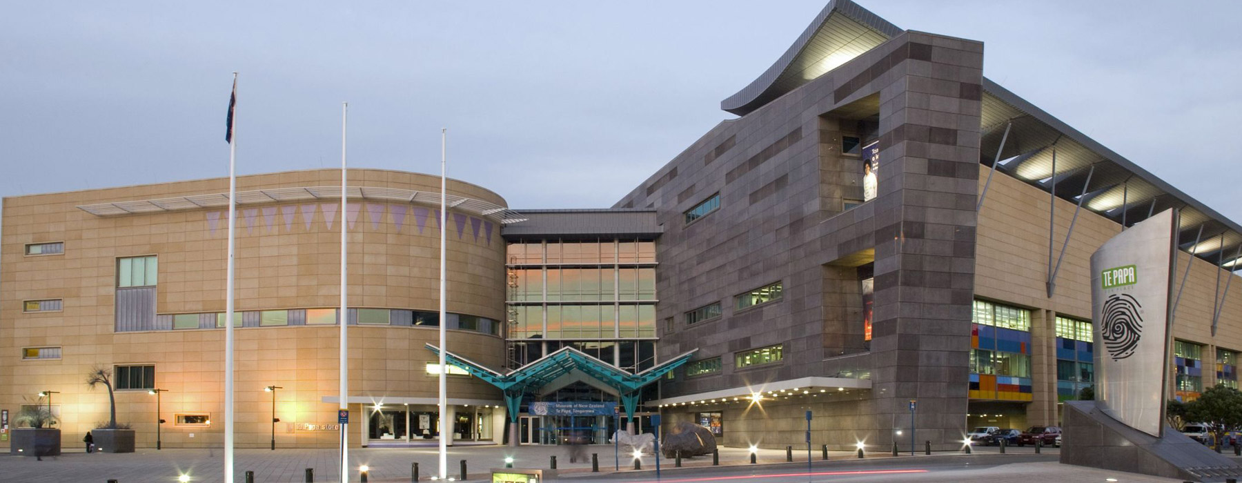 Te Papa external view. Photograph by Michael Hall. Te Papa