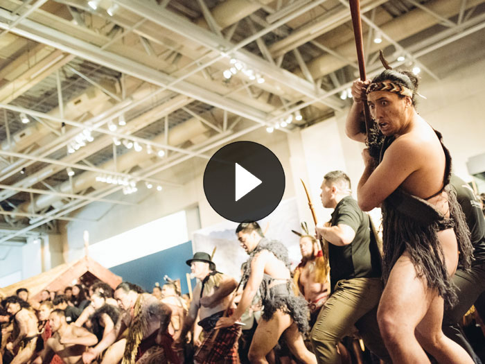 A group perform a haka