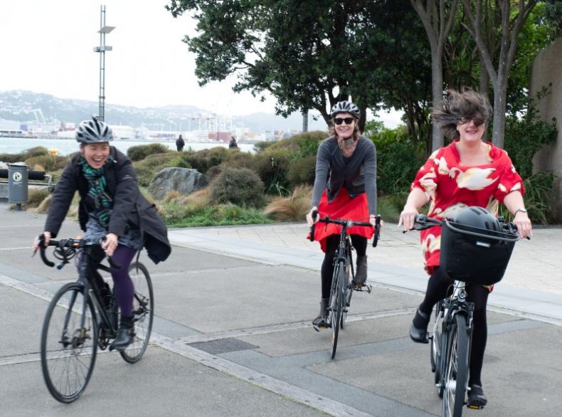 Ladies on bikes